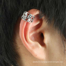Серьги с ухами из цветочного серебра оптом с золотым серебристым цветом EC125